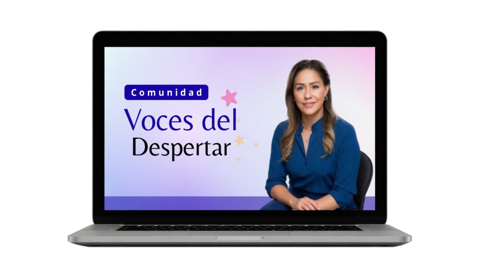 mockup laptop voces del despertar